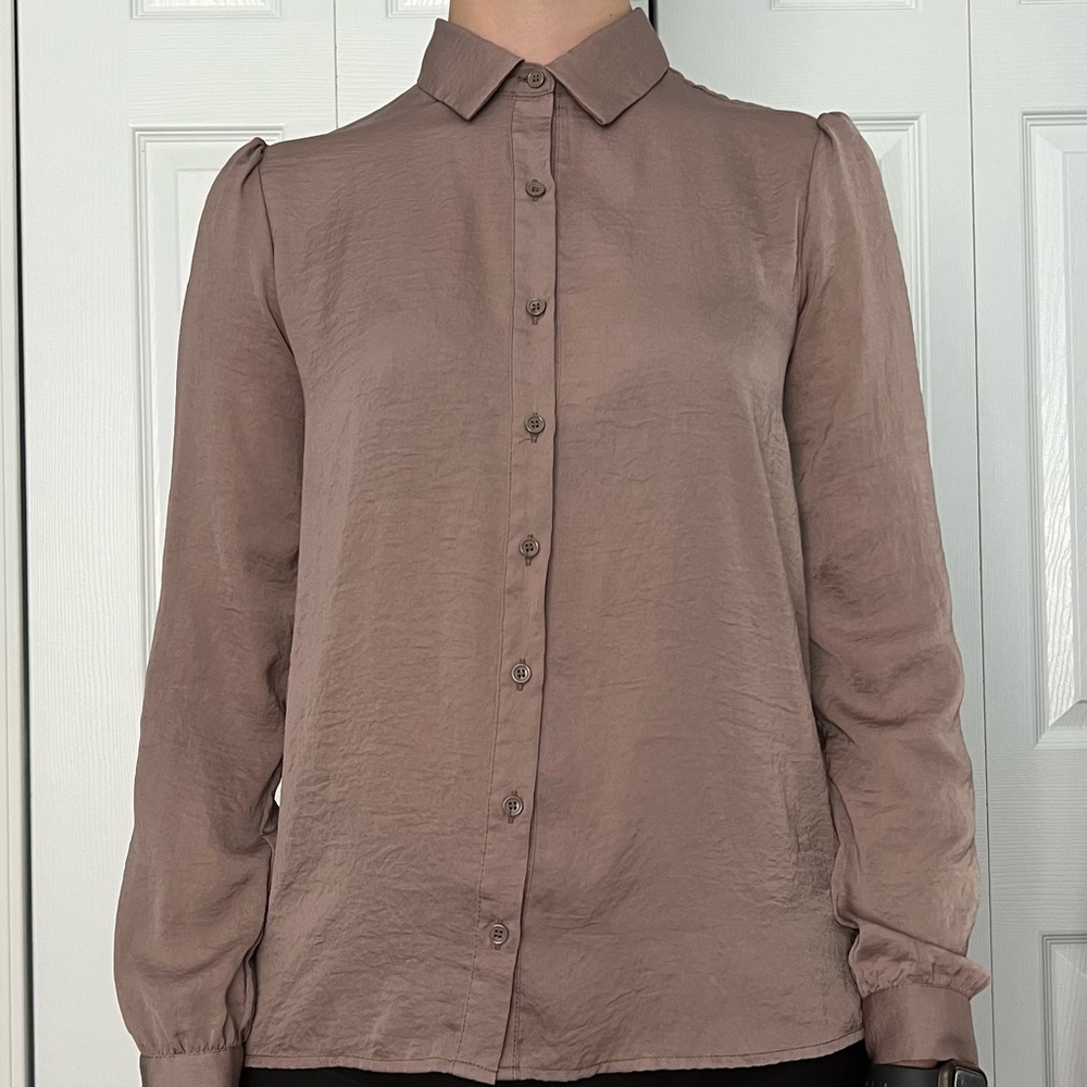 Forever 21 Tan Button Down